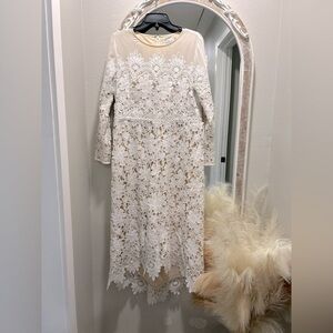 Elegant White Lace Dress